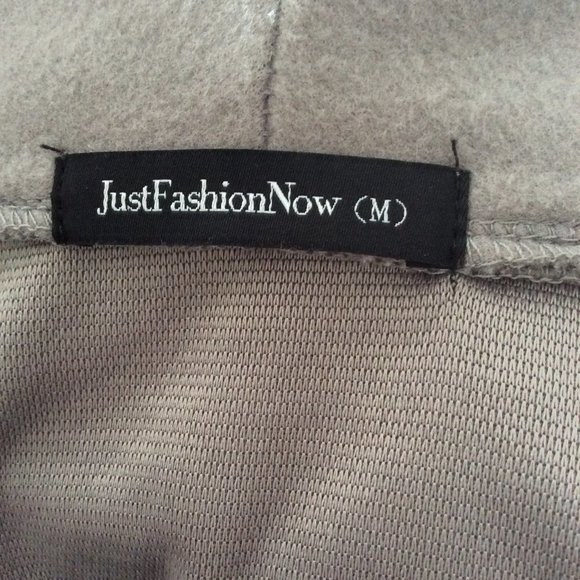 Just Fashion Now Gray Swing Coat Jacket Black Trim Size Medium (10) NWOT - Picture 8 of 10